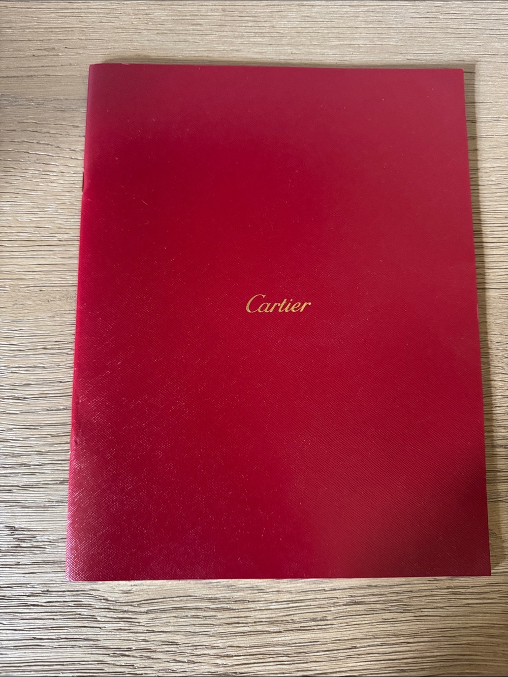Cartier Red Panel Coloring Book with Gold Logo